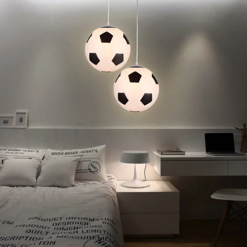 lustre moderne en verre football pour garçons et filles - vue 8 sur 7