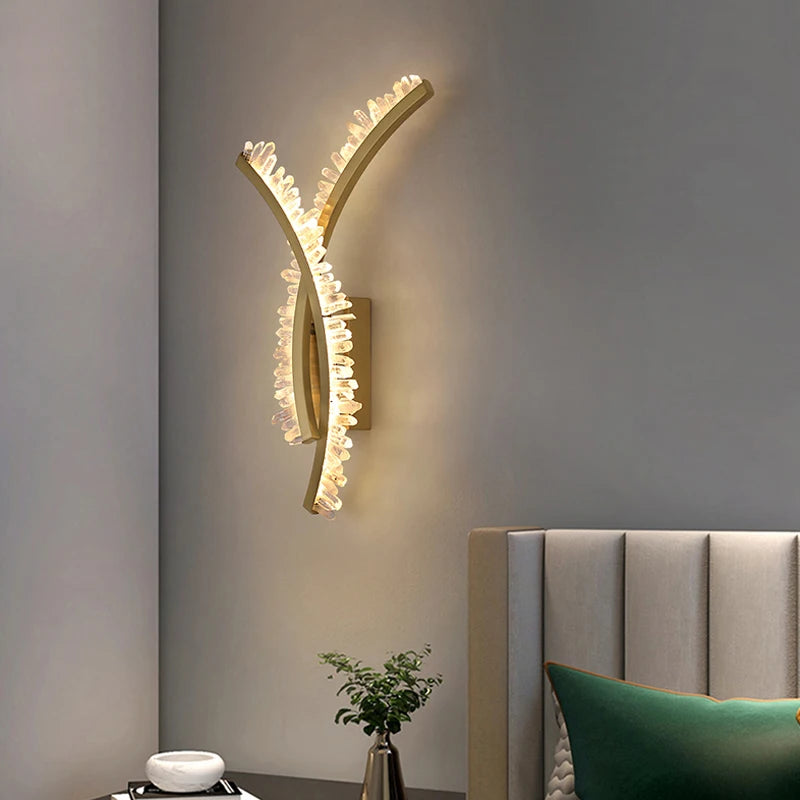 Applique murale led cristal naturel intérieur - vue 6 sur 8