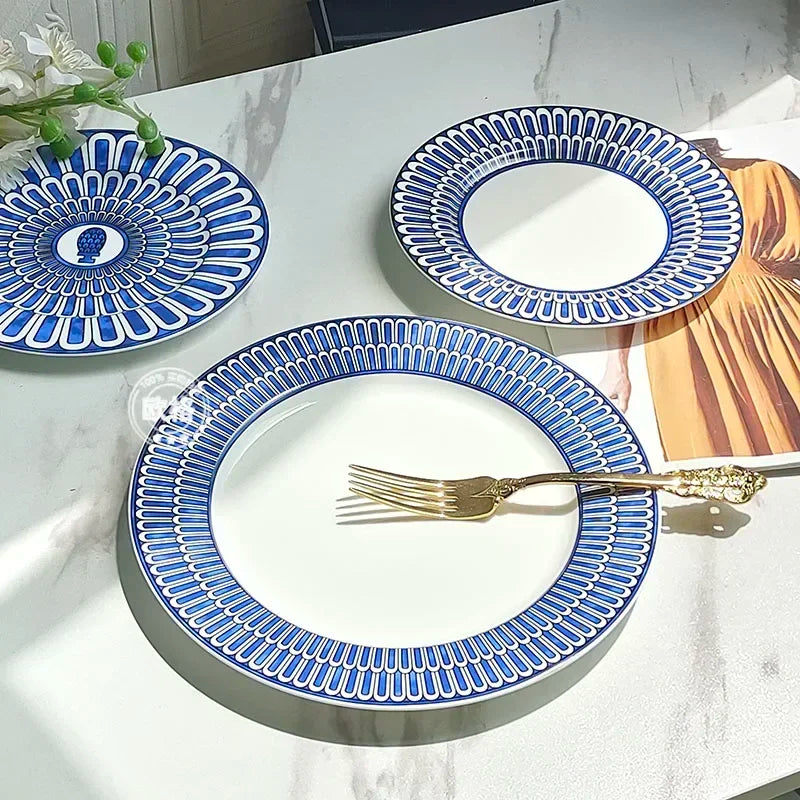 Assiette céramique style européen motif élégant thé - vue 5 sur 6