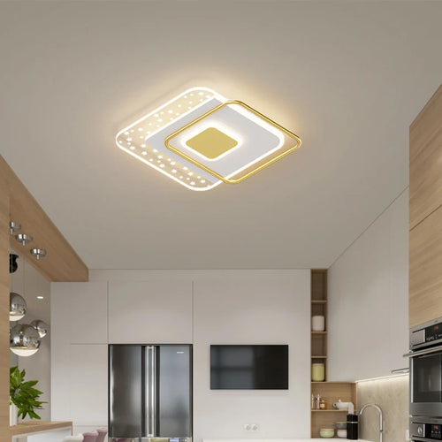 plafonniers simples modernes en fer forgé luminaires géométriques