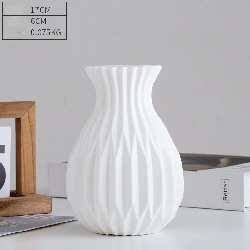 vase moderne en plastique pour décoration florale nordique - vue 17 sur 26