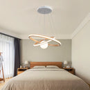 lustre en bois moderne avec boule en verre pour intérieur