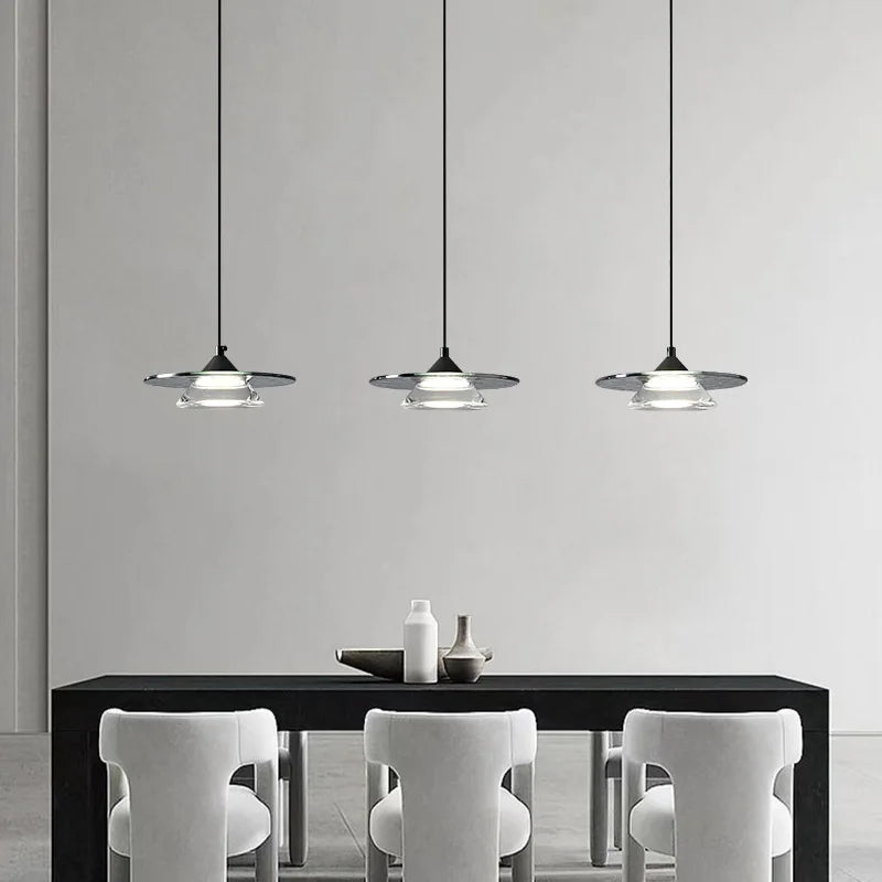 suspension led en verre et cuivre design moderne avec cordon réglable