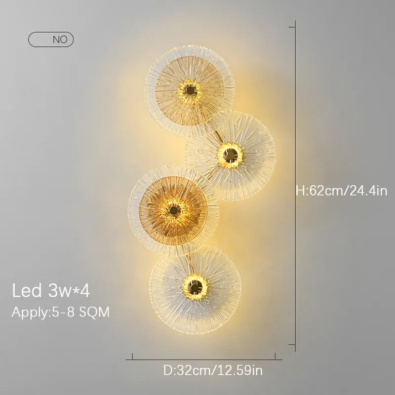 lampe led ronde en verre au design nordique moderne - vue 4 sur 8