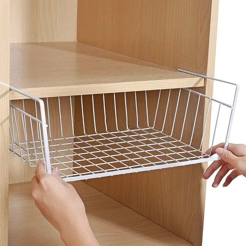 panier de rangement suspendu en métal pour espace de travail et rangement - vue 2 sur 18