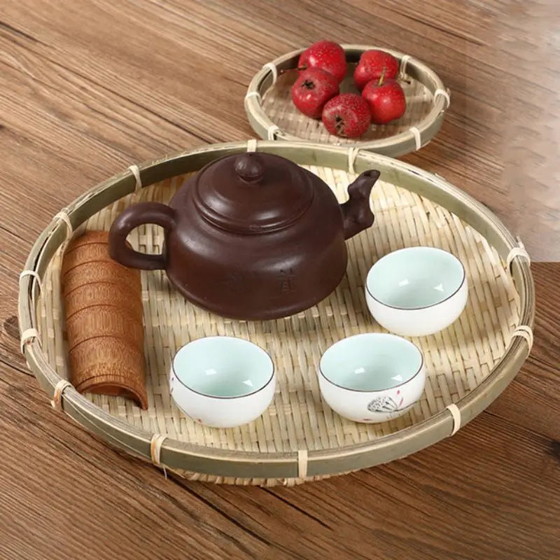 tamis en bambou naturel pour cuisine panier à pain décoratif rangement DIY - vue 4 sur 7