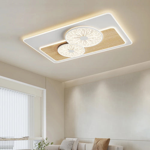 plafonnier carré luxueux minimaliste nordique en bois moderne