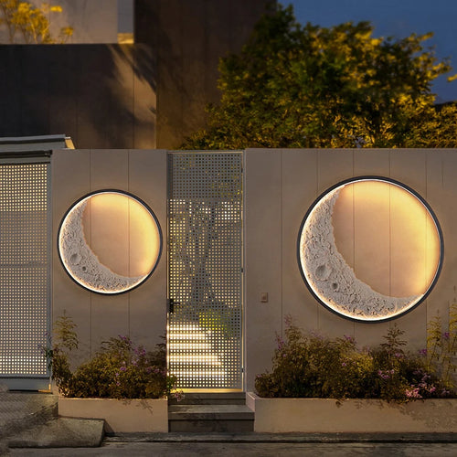 Applique murale extérieures étanche Villa cour lampe intérieure escalier allée lampe Villa mur extérieur créatif moderne lune lumière