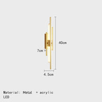 Nordique LED Ligne Applique De Luxe Art Designer Applique Escalier Allée Lumière Salon Chambre Restaurant Décor Luminaire 6pa