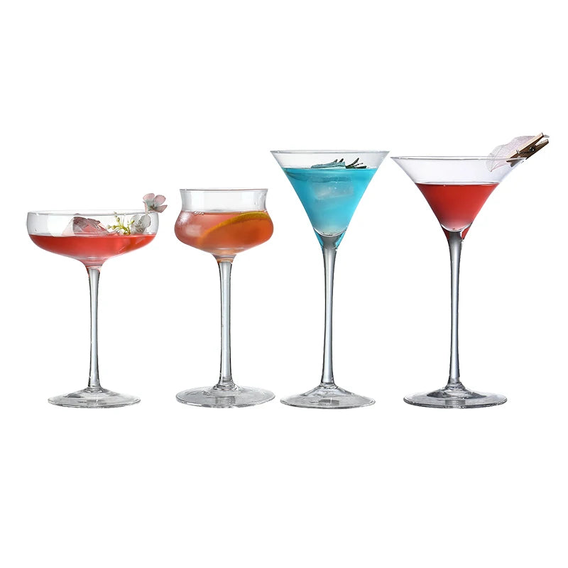 Verres à pied cocktail vin champagne martini élégant - vue 2 sur 7