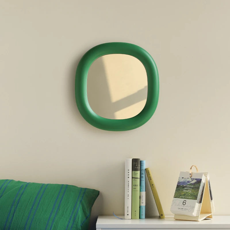 miroirs décoratifs ronds mignons pour maquillage suspendus à la main - vue 4 sur 8