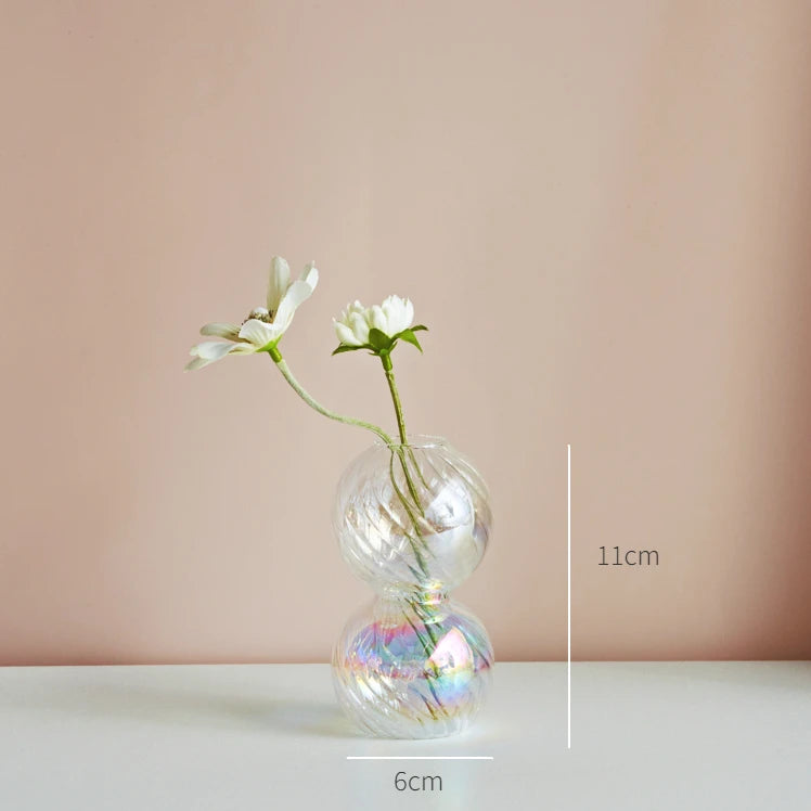 bougeoir en verre décoration nordique pour mariage et fleurs - vue 18 sur 22