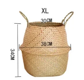 panier suspendu en osier pour rangement et décoration - vue 12 sur 16