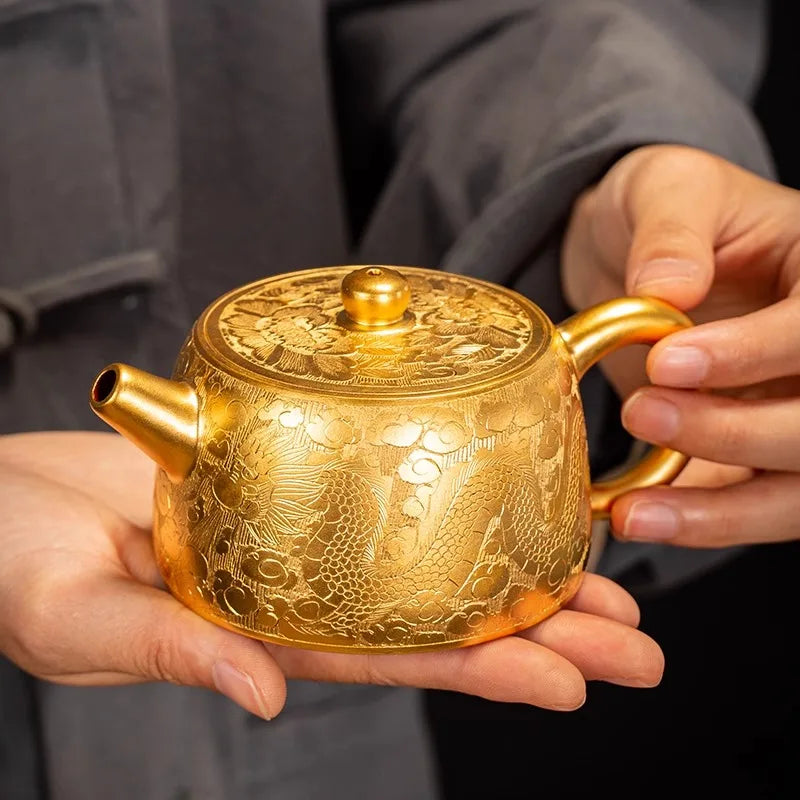 Theiere yixing artisanale dragon phoenix style chinois luxe