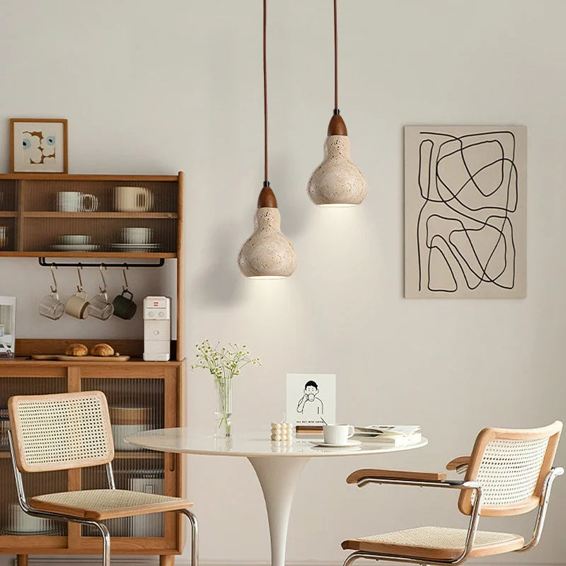 suspension vintage en pierre naturelle à led décorative pour intérieur