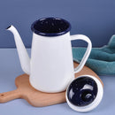 Cafetière émaillée vintage poignée 1 1l rétro cuisine