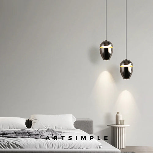 Suspension LED design intérieur de couleur cuivrée