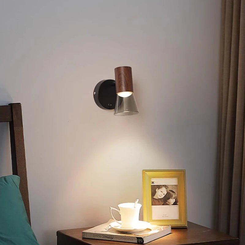 applique murale led modernes avec interrupteur et lampe de chevet - vue 5 sur 11