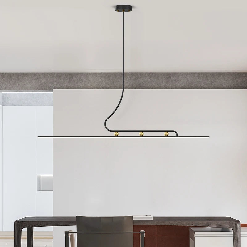 lampes suspendues modernes longue bande éclairage intérieur décoration maison