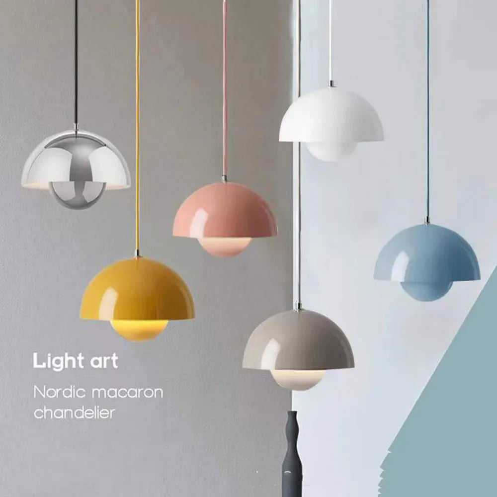 suspension led nordique coloré luminaire salon décor
