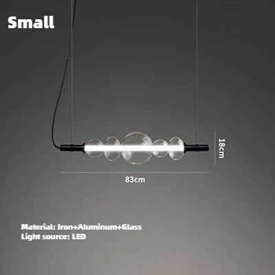 comptoir de bar moderne avec bande lumineuse suspendue - vue 9 sur 9