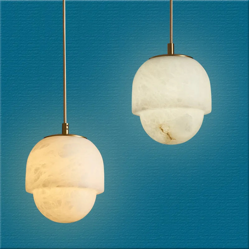 Suspension rondes en marbre