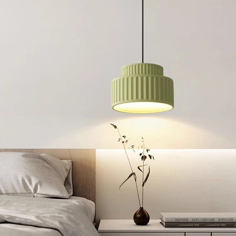 lampe led suspendue en résine design nordique simple décorative - vue 7 sur 10