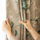 Rideau occultant motif floral style moderne chambre salon
