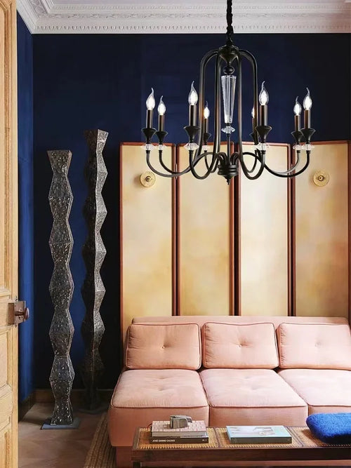 lustre rétro luxe en cristal style américain