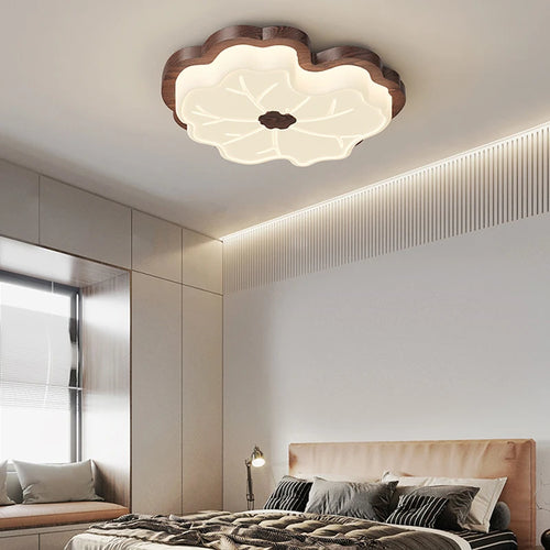 lustre moderne en imitation bois design créatif éclairage intérieur