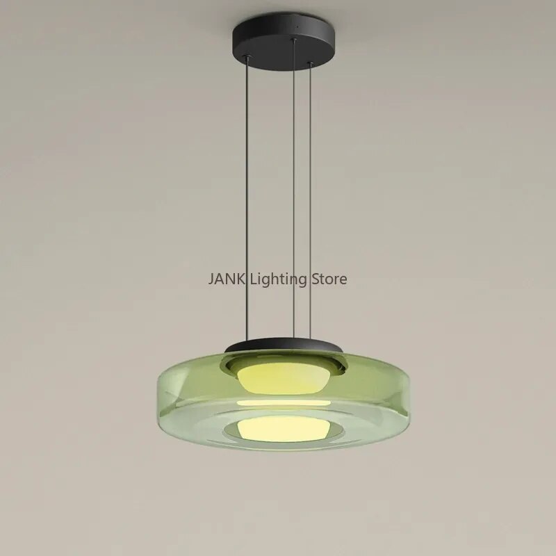 Lustre en verre minimaliste italien - vue 7 sur 24