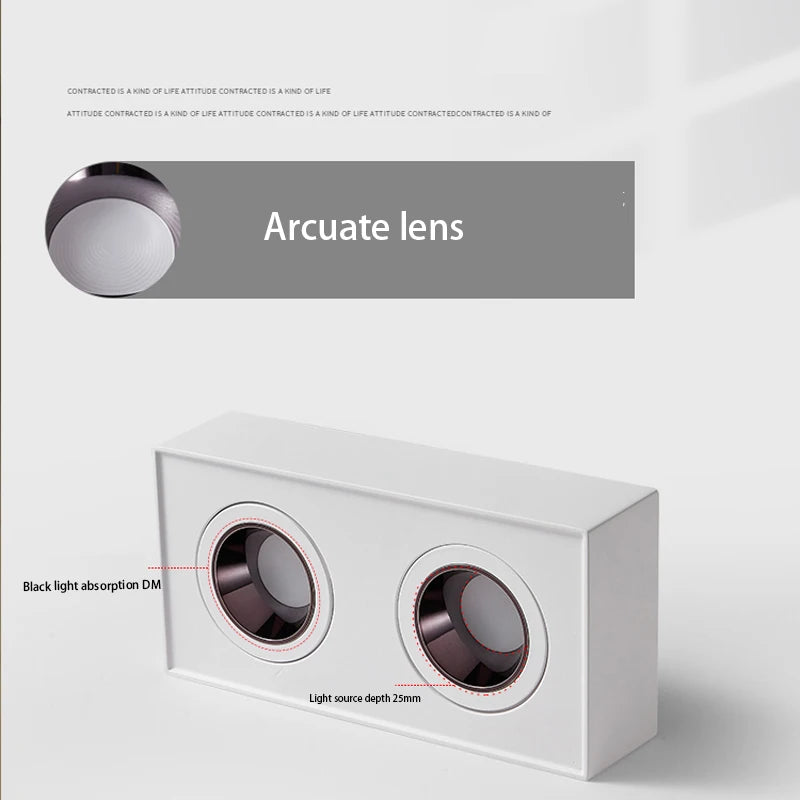 spot led 	carré monté en surface pour éclairage intérieur - vue 2 sur 5