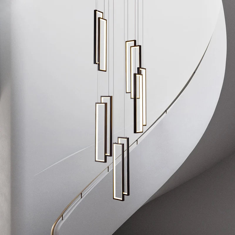lustre moderne à led pour décoration créative en duplex - vue 3 sur 9