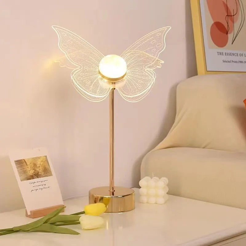 Lampe à poser style vintage LED en métal doré Anila - vue 6 sur 11