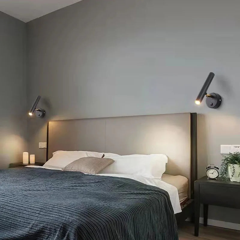 applique murale led rotative moderne pour lecture et détente - vue 4 sur 8