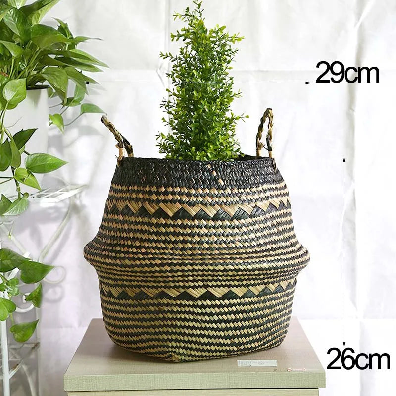 panier de rangement pliable en osier pour jouets et linge - vue 13 sur 13