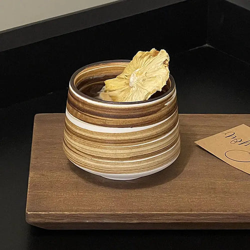 Tasse a thé japonaise artisanale ceramique style brut