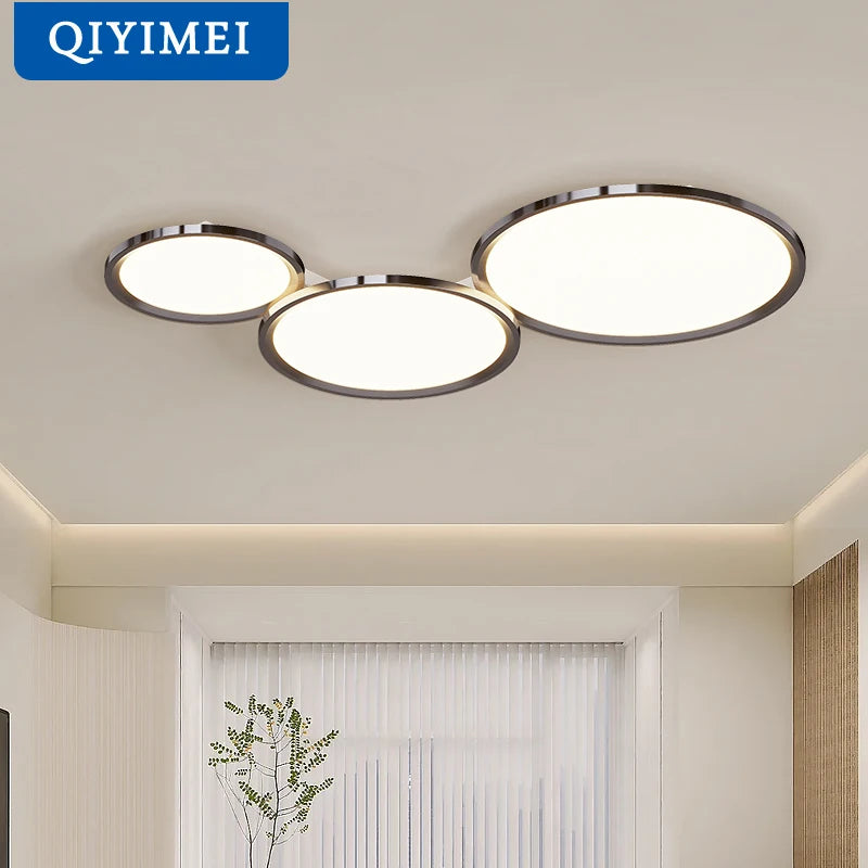 Plafonnier ultramince LED moderne lumières pour salon salle à manger chambre appartements couloir allée projecteur lampes d'éclairage intérieur - vue 7 sur 25