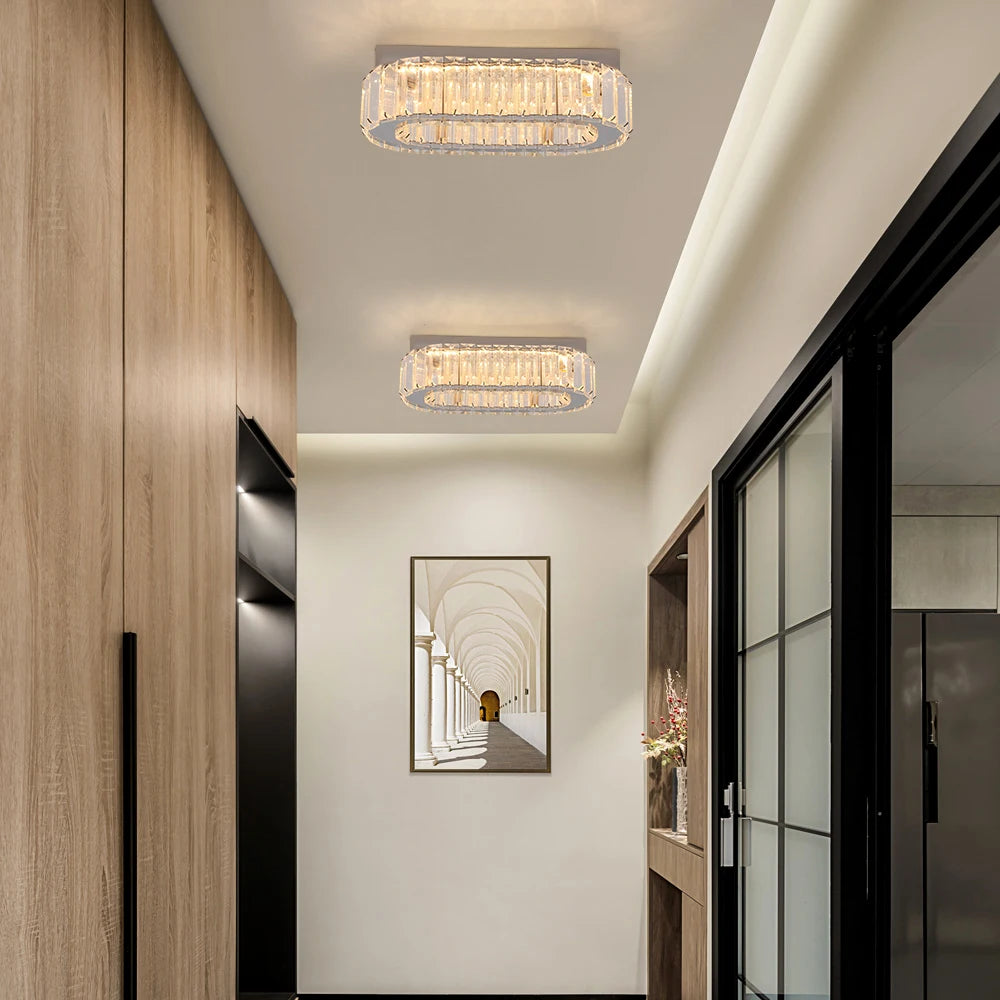 Plafonnier lampes cristal ovale Design mural