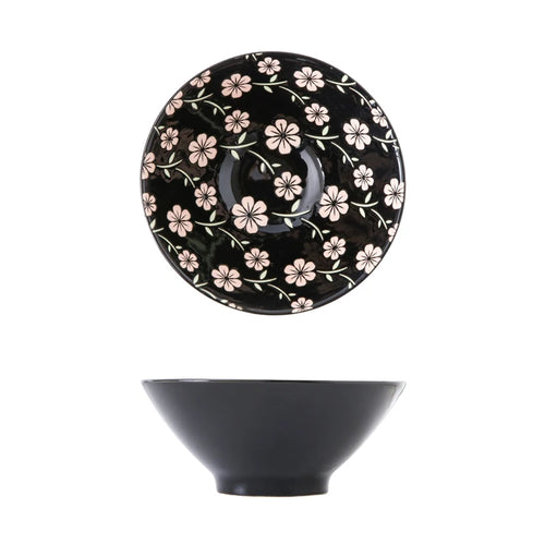 Bol ramen japonais ceramique motifs floraux 1 2l