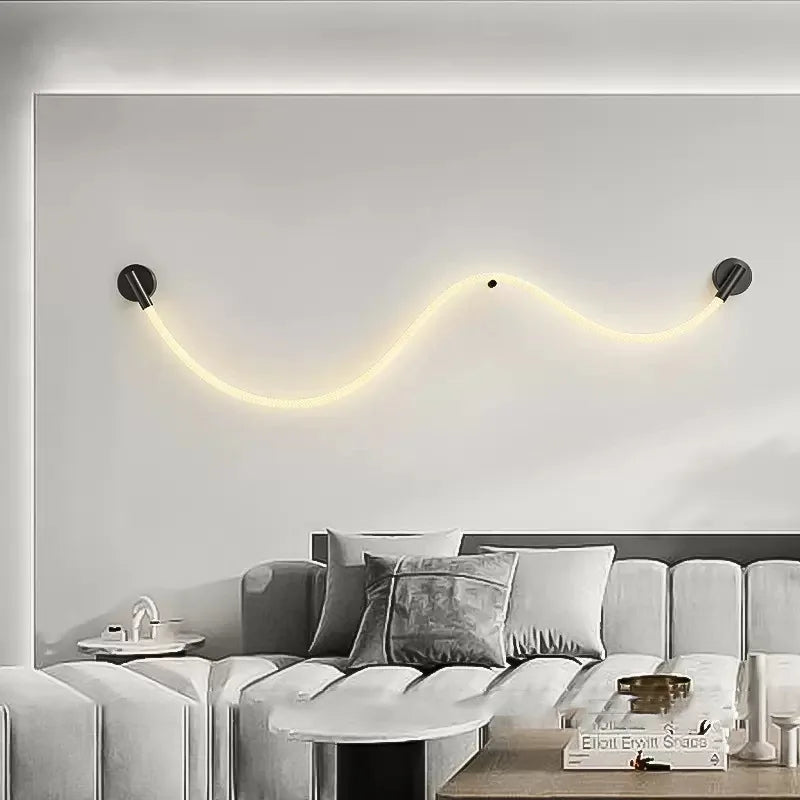 applique murale led en silicone et acier inoxydable 3000k - vue 4 sur 10