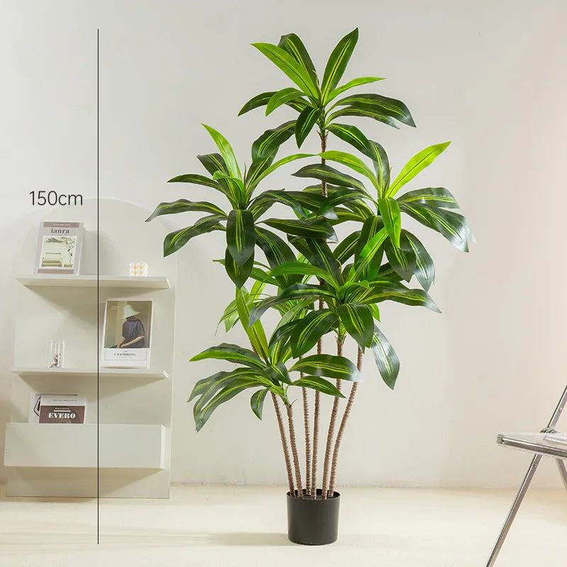arbre artificiel en pot décoration intérieure verte bois brésilien - vue 7 sur 9
