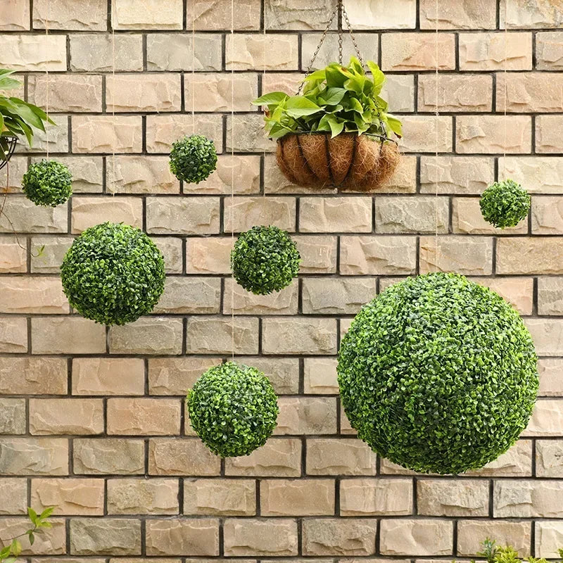 boule décorative en buis artificiel pour jardin mariage et balcon - vue 5 sur 10