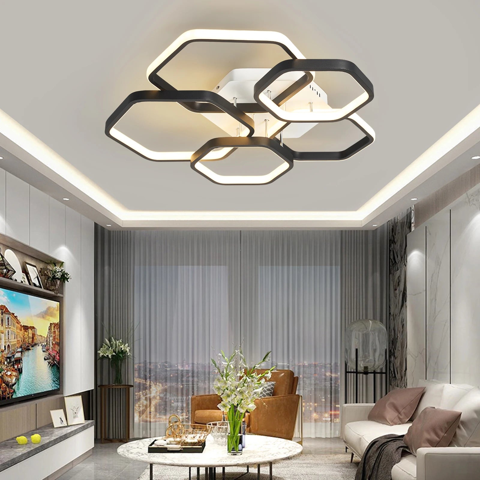 Lustre Led moderne pour salons