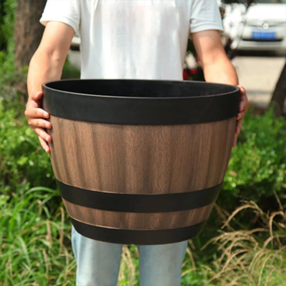 pot de fleurs rétro en seau pour jardin et décoration intérieure