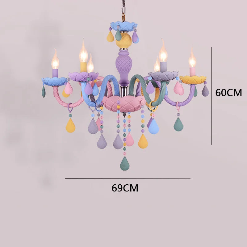lustre arc-en-ciel en cristal design kawaii pour décoration chambre enfant - vue 15 sur 18