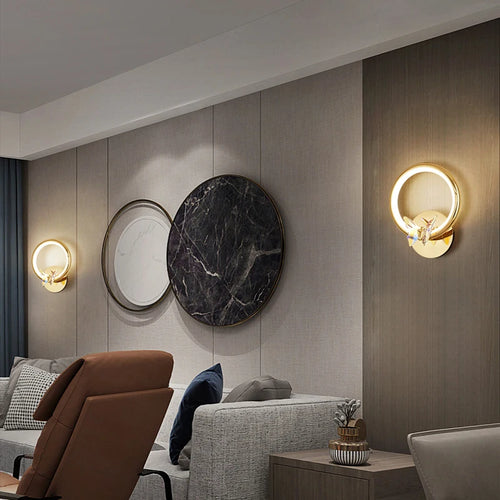 applique murale led papillon en cristal design moderne