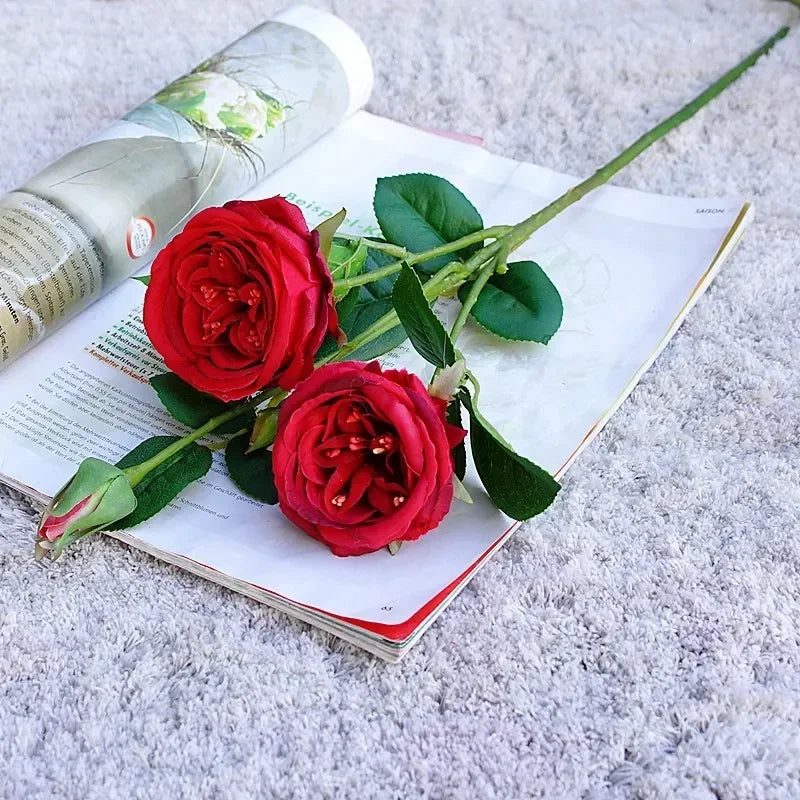 fleurs artificielles roses blanches décoratives pour toutes occasions - vue 7 sur 7