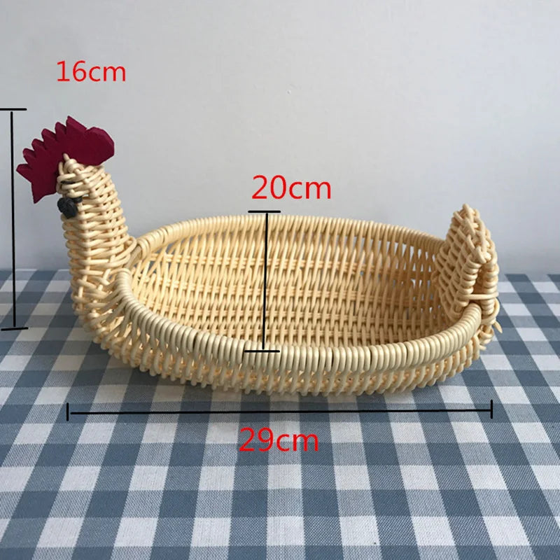 panier de rangement en rotin tissé style animal fait main - vue 27 sur 29