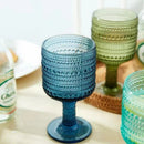 verres à vin rétro gaufrés pied haut multiusage